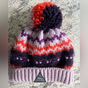 LL Bean Kids Colorful Knit Pom-Pom Beanie